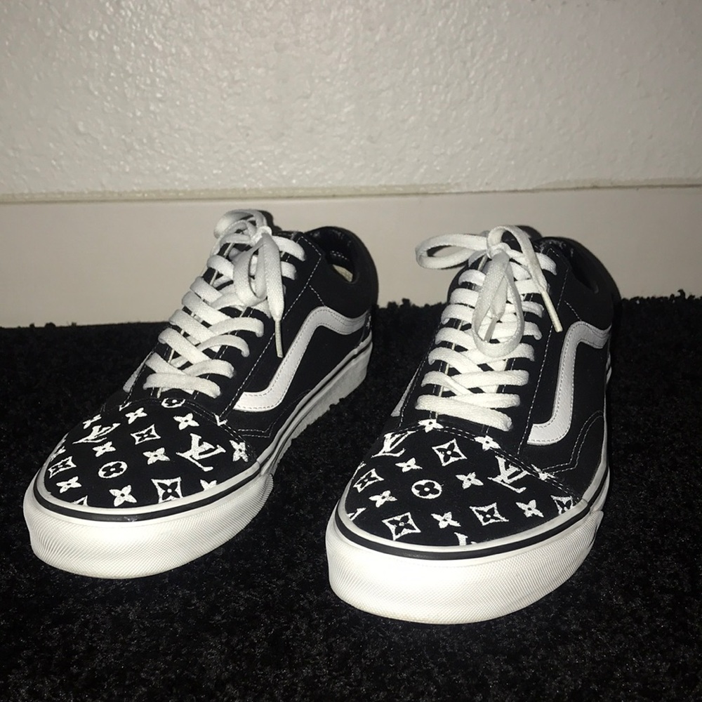Black Custom Louis Vuitton Vans